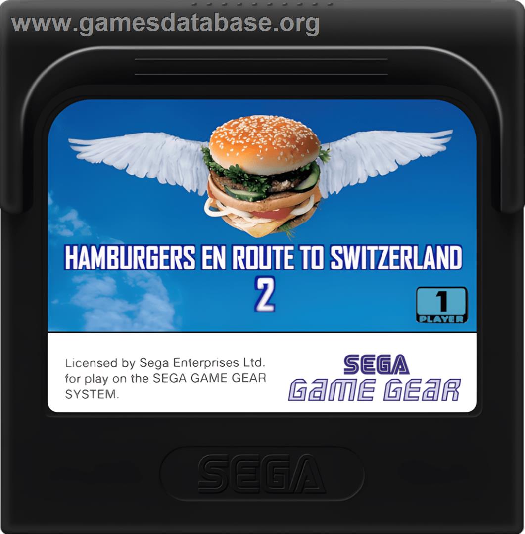 Hamburgers en Route to Switzerland 2 - Sega Game Gear - Artwork - Cartridge
