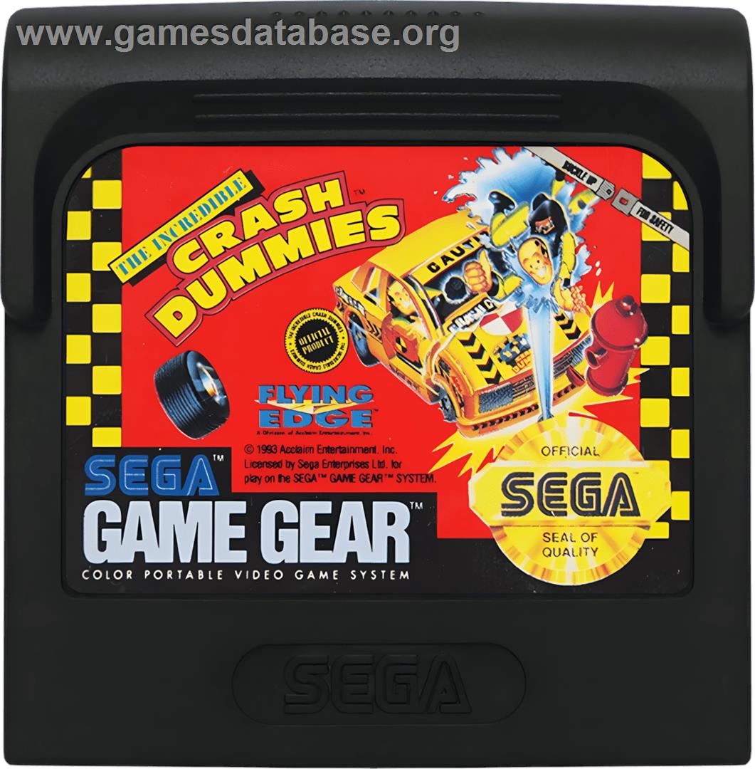 Incredible Crash Dummies, The - Sega Game Gear - Artwork - Cartridge