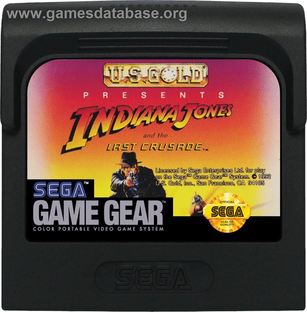 Indiana Jones and the Last Crusade: The Action Game - Sega Game Gear - Artwork - Cartridge