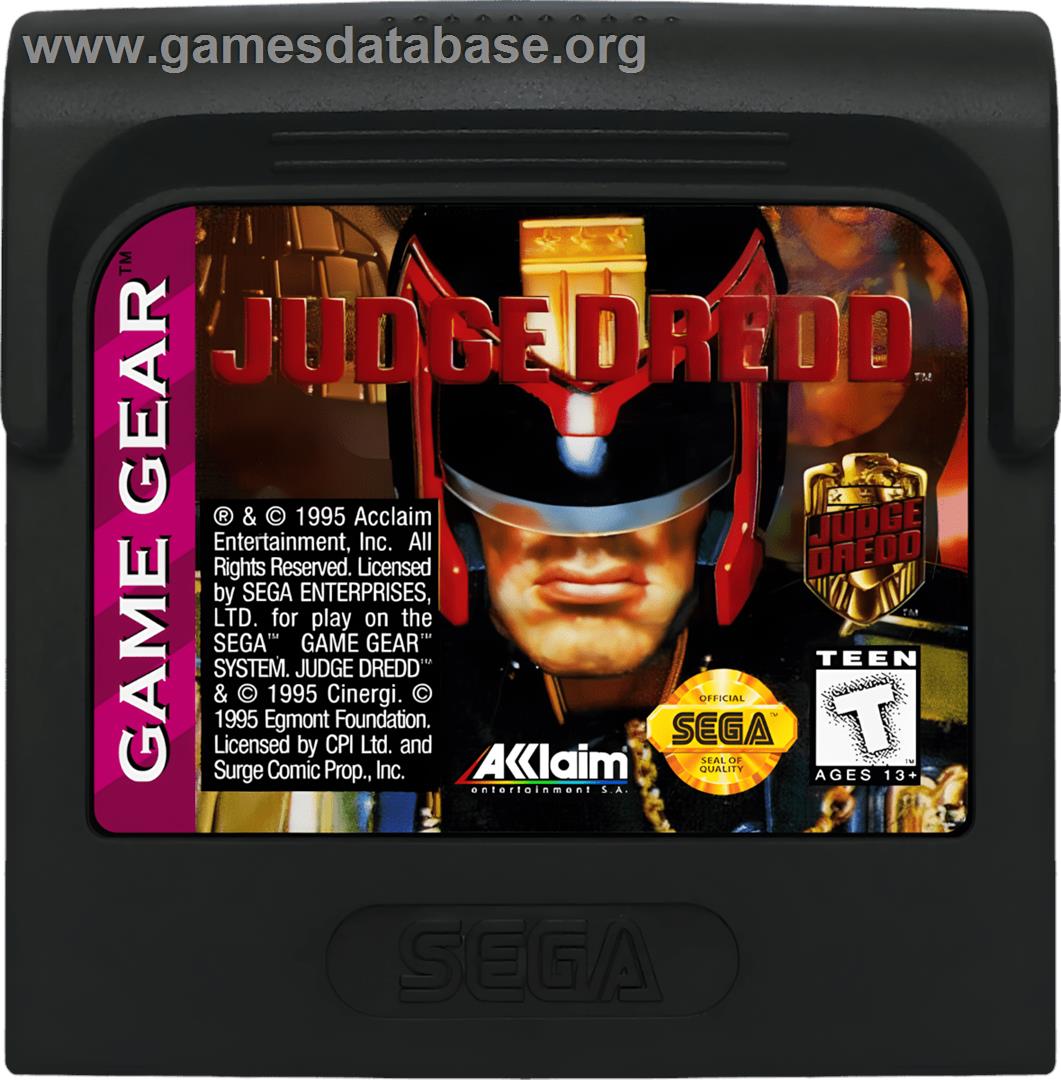 Judge Dredd - Sega Game Gear - Artwork - Cartridge
