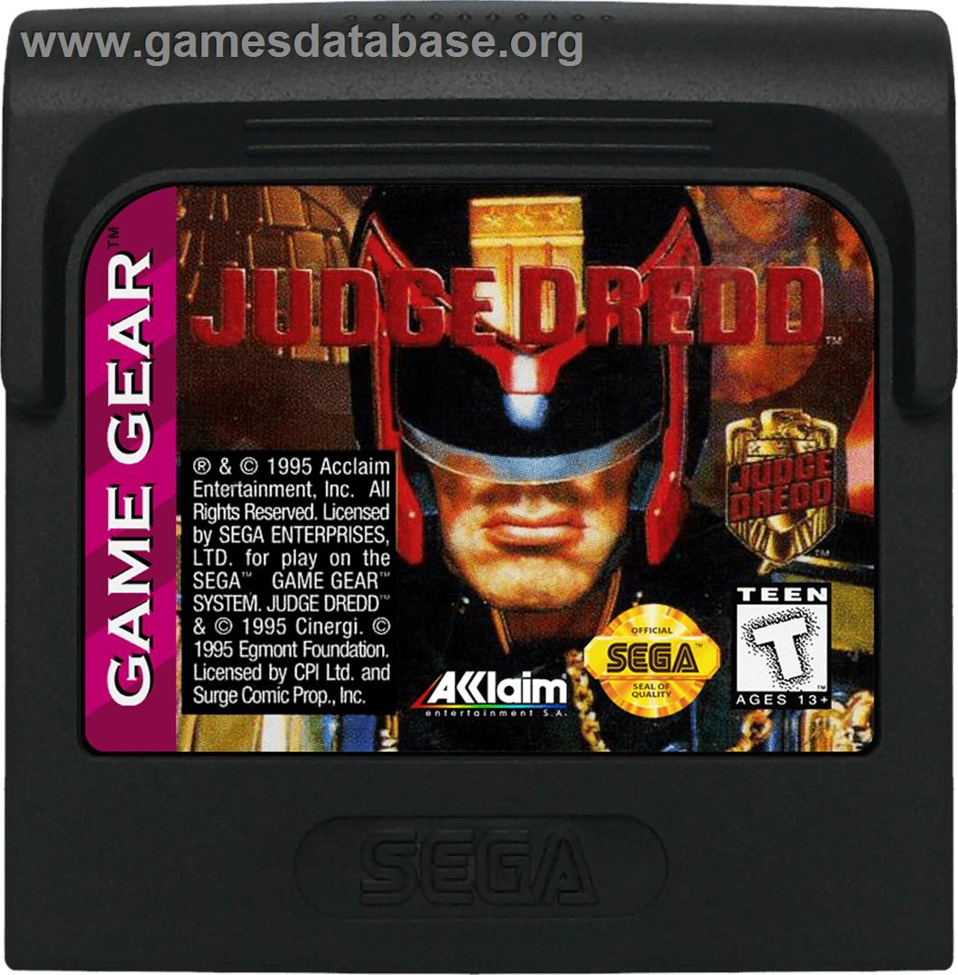 Judge Dredd - Sega Game Gear - Artwork - Cartridge