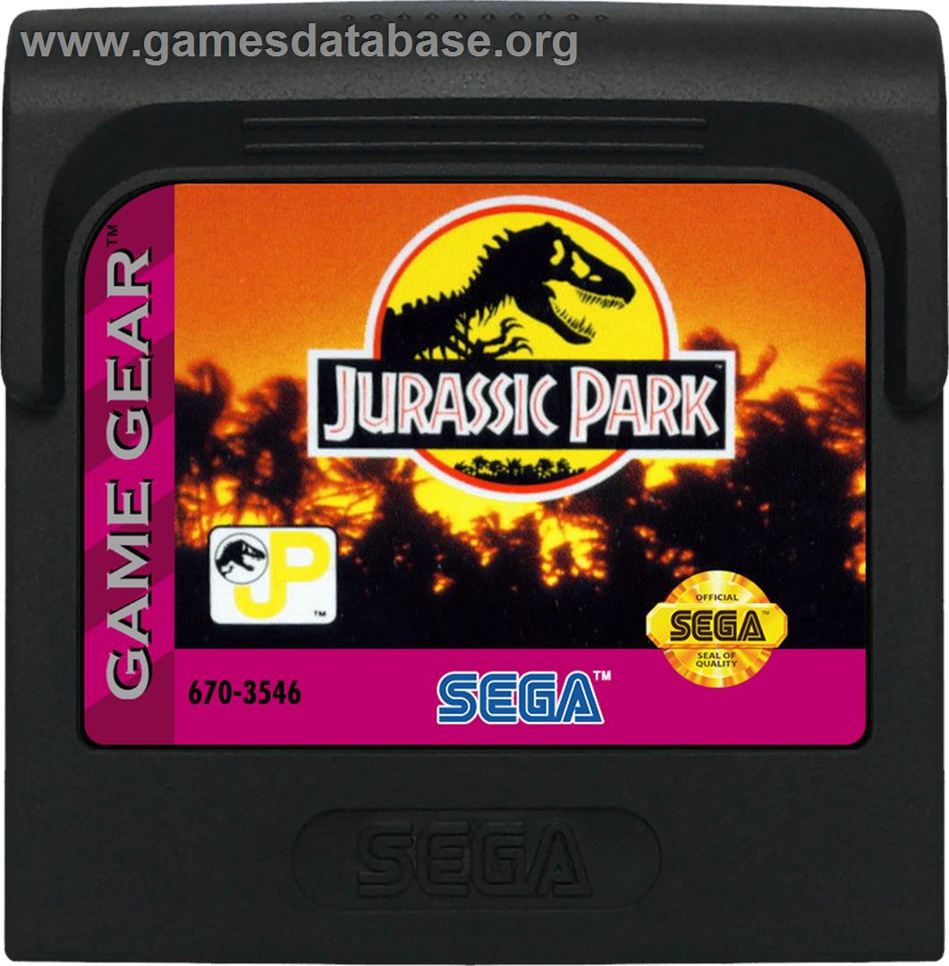 Jurassic Park - Sega Game Gear - Artwork - Cartridge