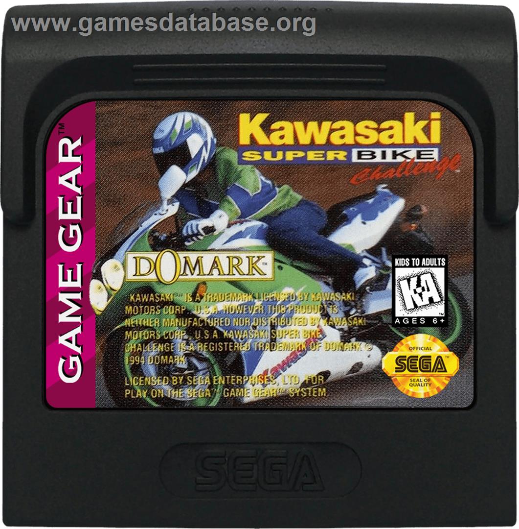 Kawasaki Superbike Challenge - Sega Game Gear - Artwork - Cartridge