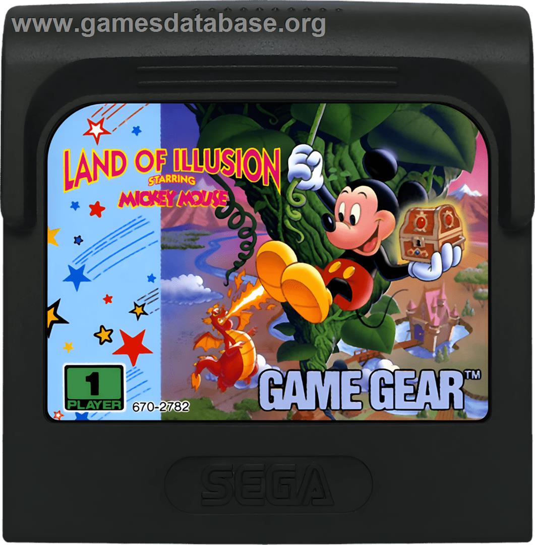 Land Of Illusion Starring Mickey Mouse - Sega Game Gear - Artwork - Cartridge