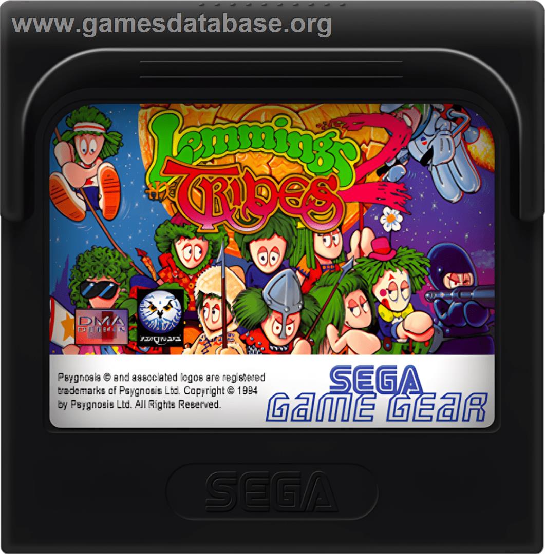 Lemmings 2 - The Tribes - Sega Game Gear - Artwork - Cartridge