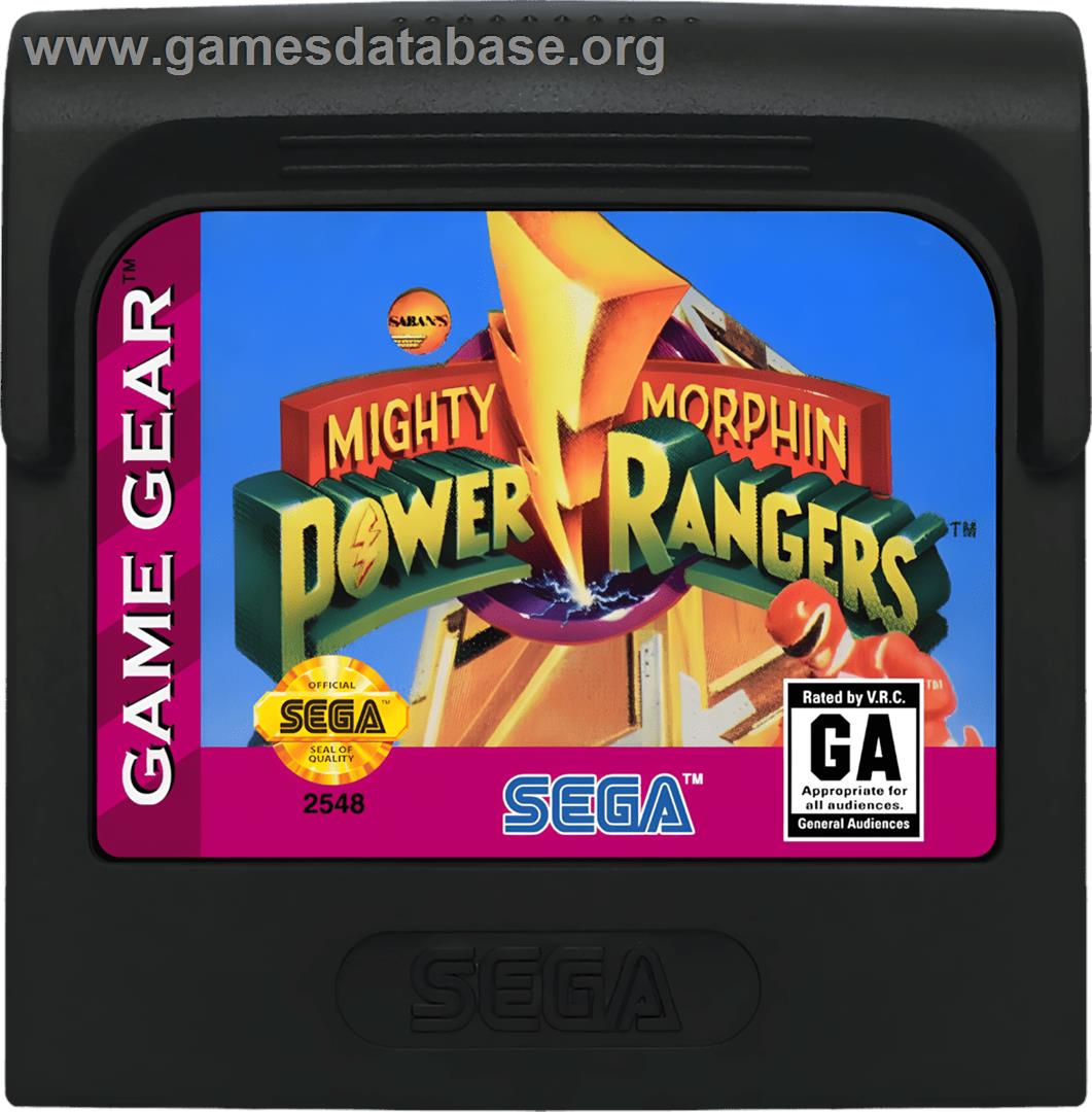 Mighty Morphin Power Rangers - Sega Game Gear - Artwork - Cartridge