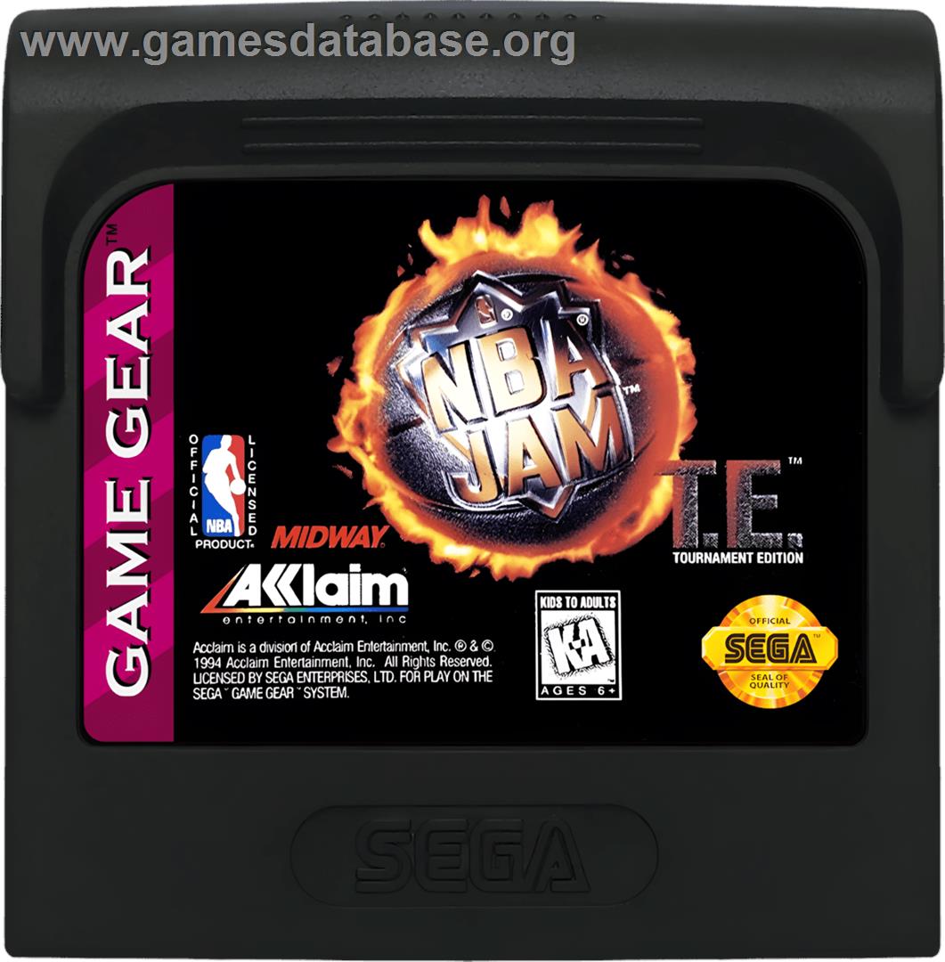 NBA Jam Tournament Edition - Sega Game Gear - Artwork - Cartridge