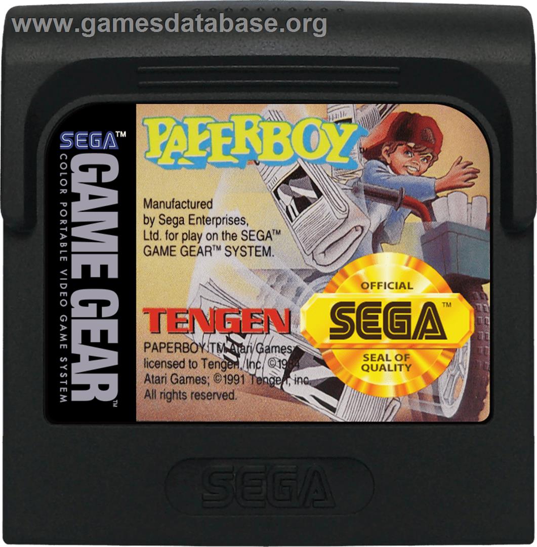 Paperboy - Sega Game Gear - Artwork - Cartridge