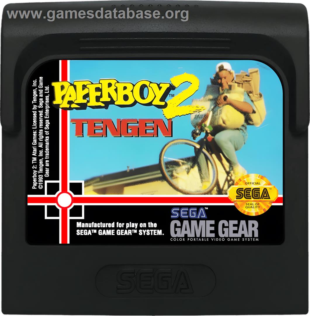 Paperboy 2 - Sega Game Gear - Artwork - Cartridge