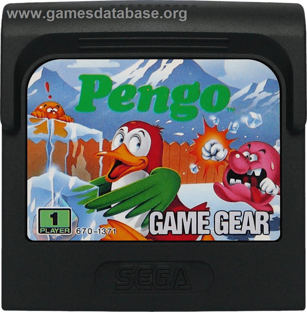 Pengo - Sega Game Gear - Artwork - Cartridge