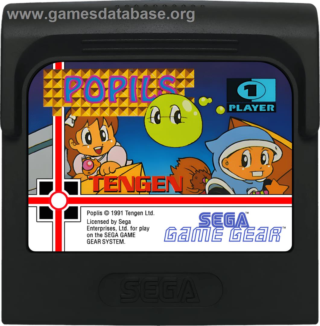 Popils - The Blockbusting Challenge - Sega Game Gear - Artwork - Cartridge