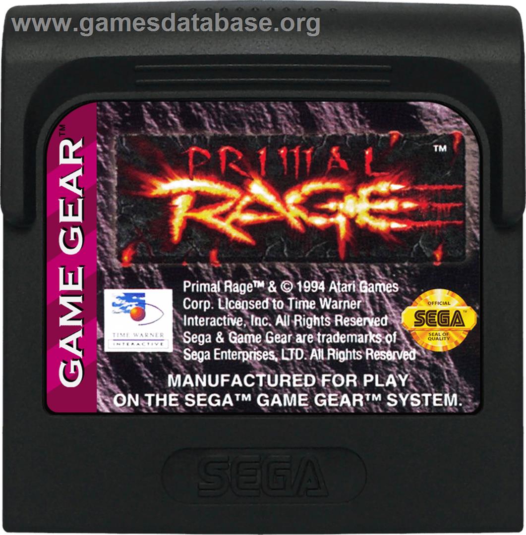 Primal Rage - Sega Game Gear - Artwork - Cartridge