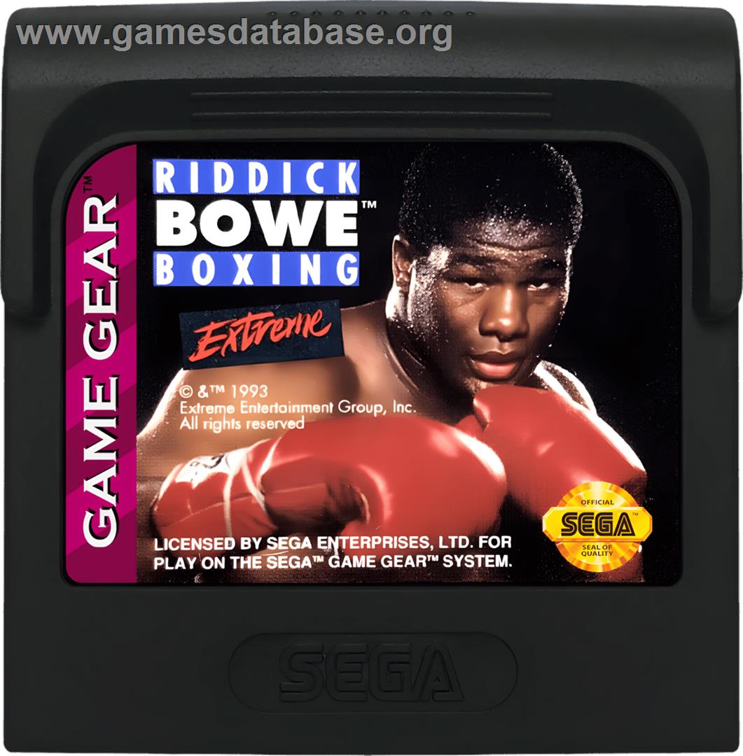 Riddick Bowe Boxing - Sega Game Gear - Artwork - Cartridge