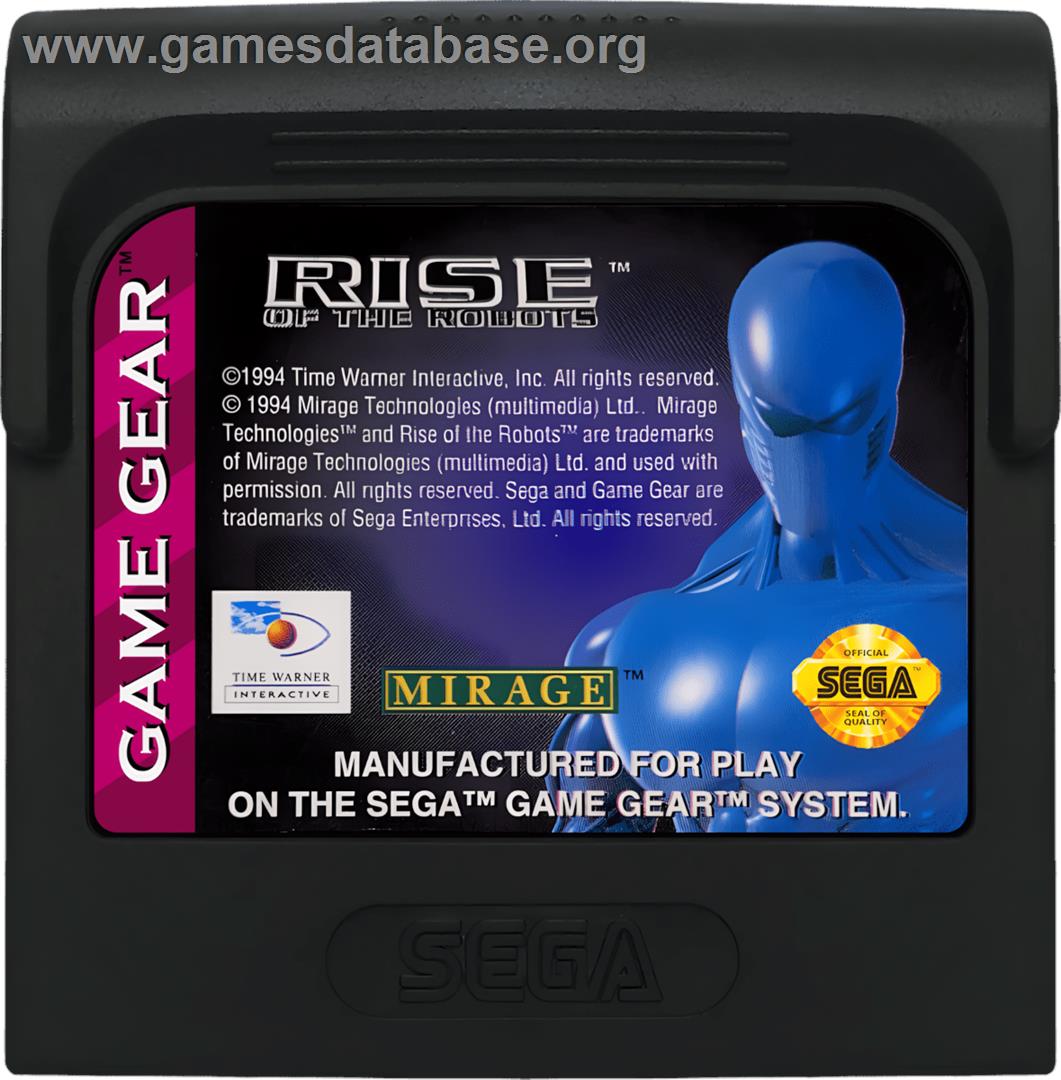 Rise Of The Robots - Sega Game Gear - Artwork - Cartridge