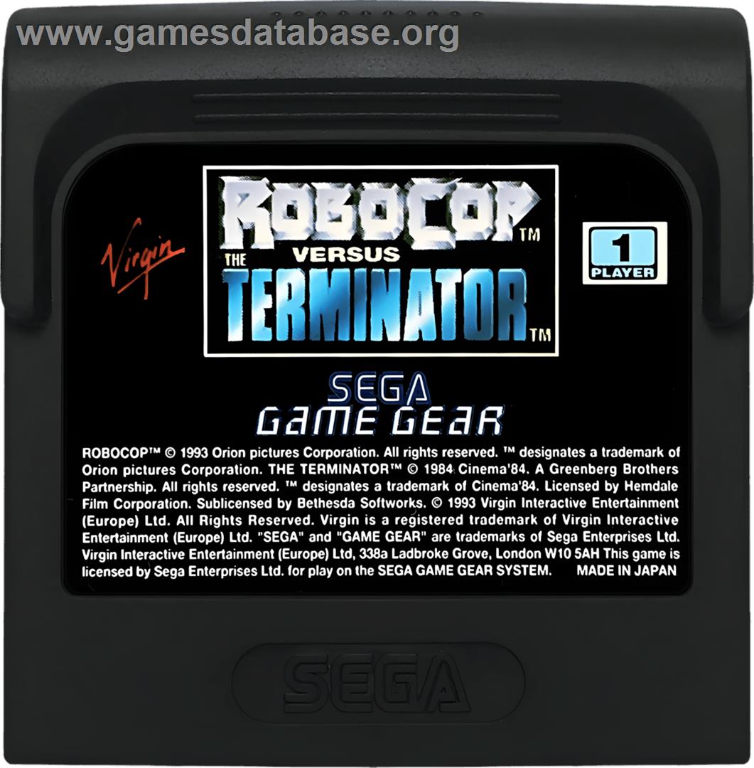 Robocop Versus The Terminator - Sega Game Gear - Artwork - Cartridge
