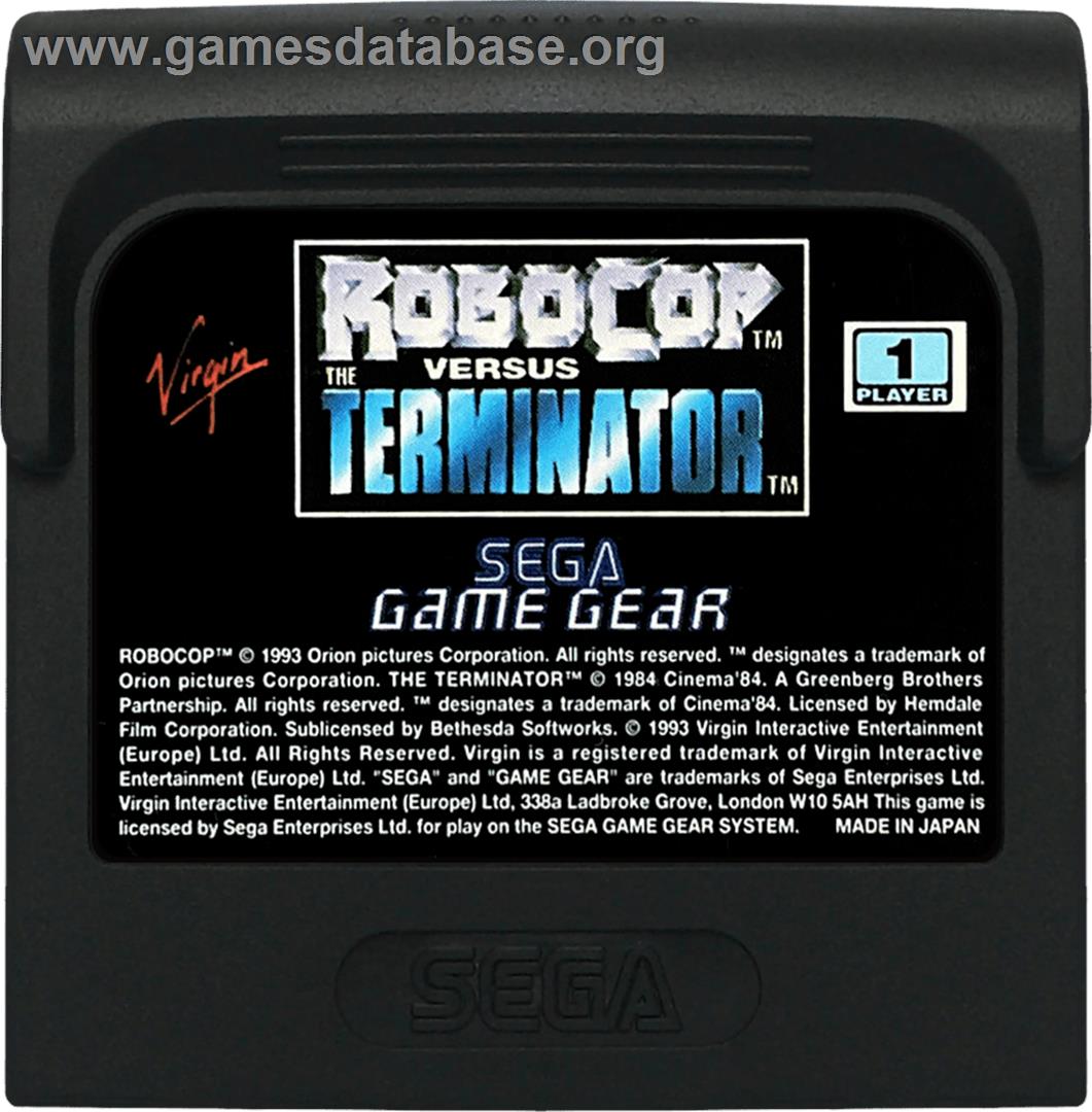 Robocop vs. the Terminator - Sega Game Gear - Artwork - Cartridge