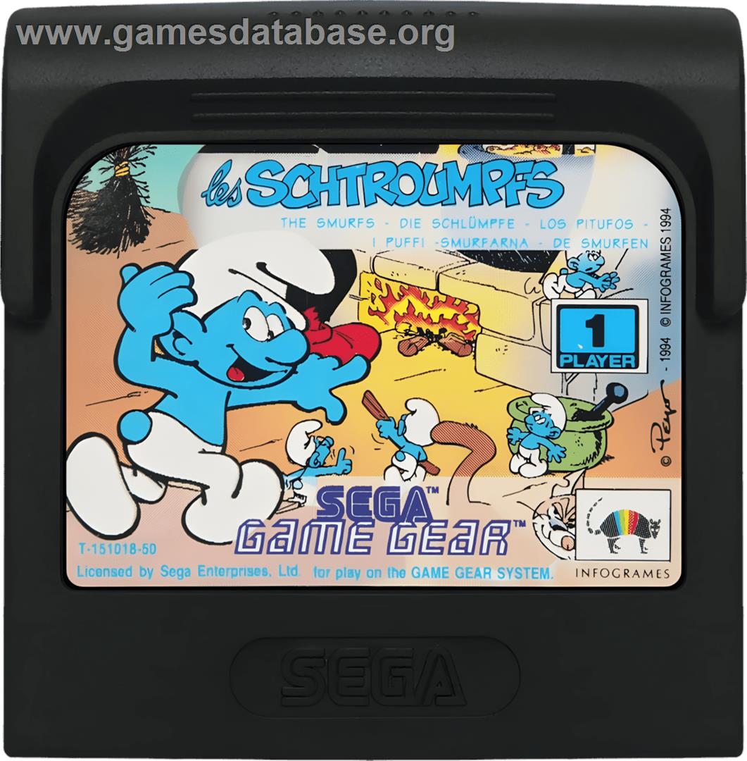 Schtroumpfs, Les - Sega Game Gear - Artwork - Cartridge