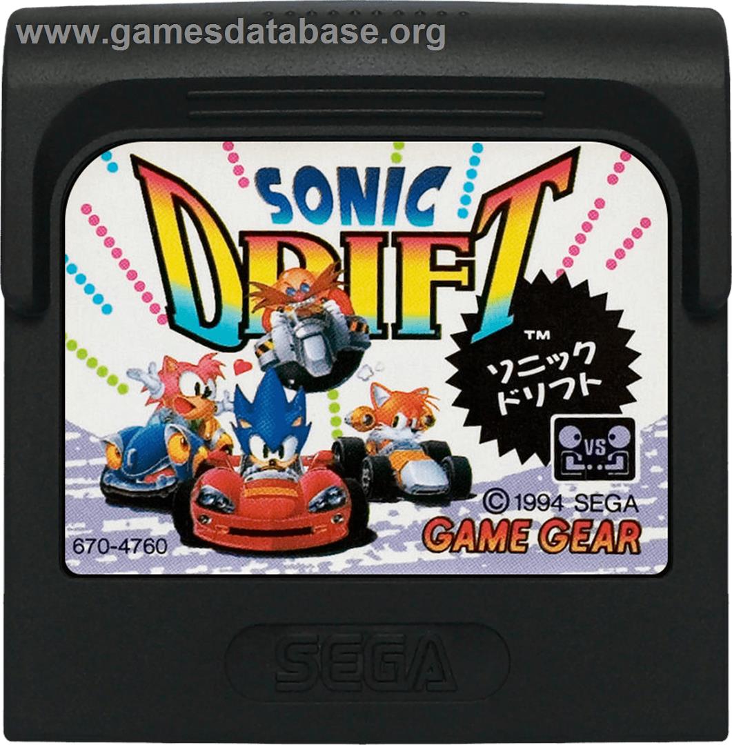 Sonic Drift - Sega Game Gear - Artwork - Cartridge