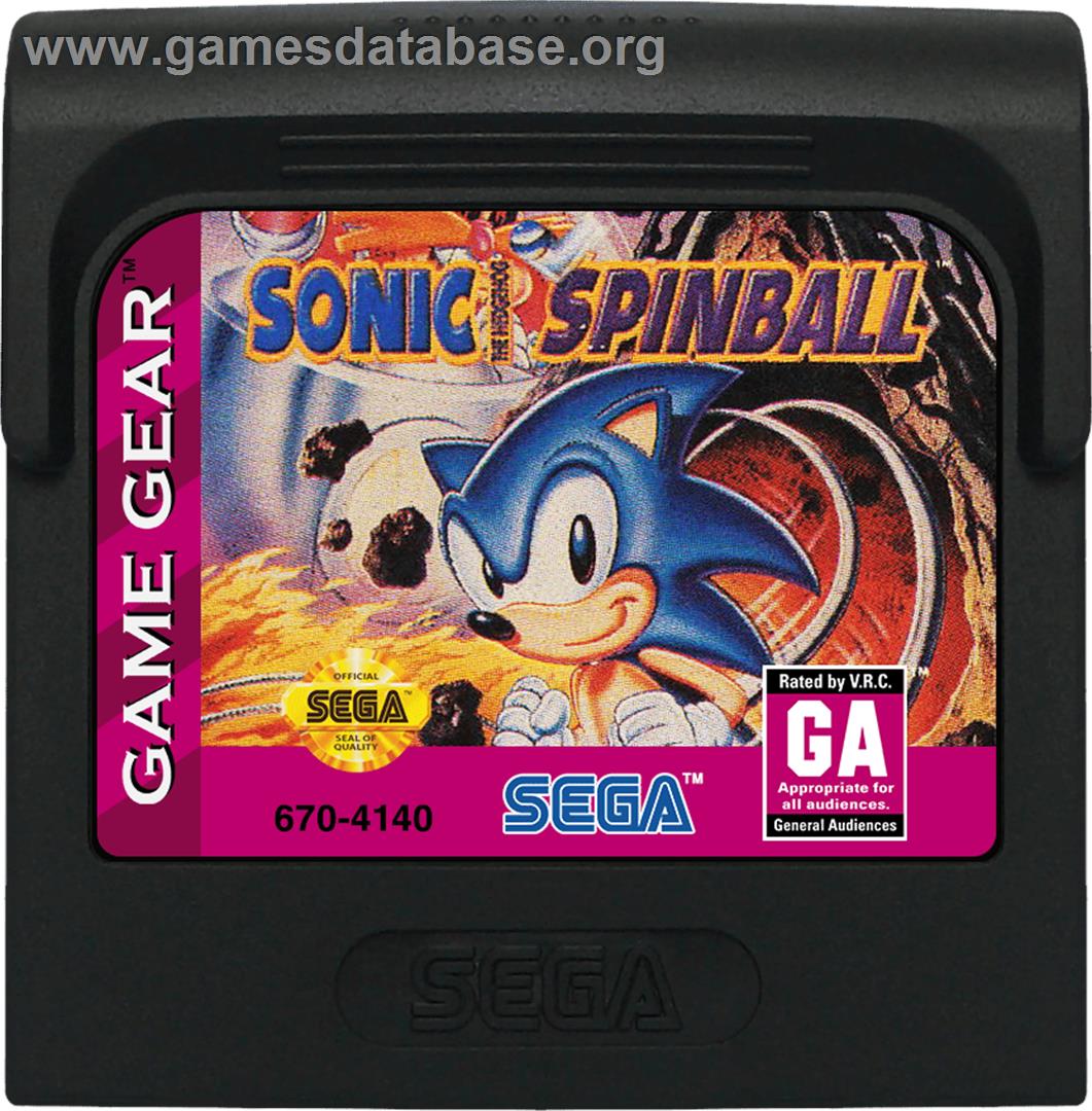 Sonic Spinball - Sega Game Gear - Artwork - Cartridge