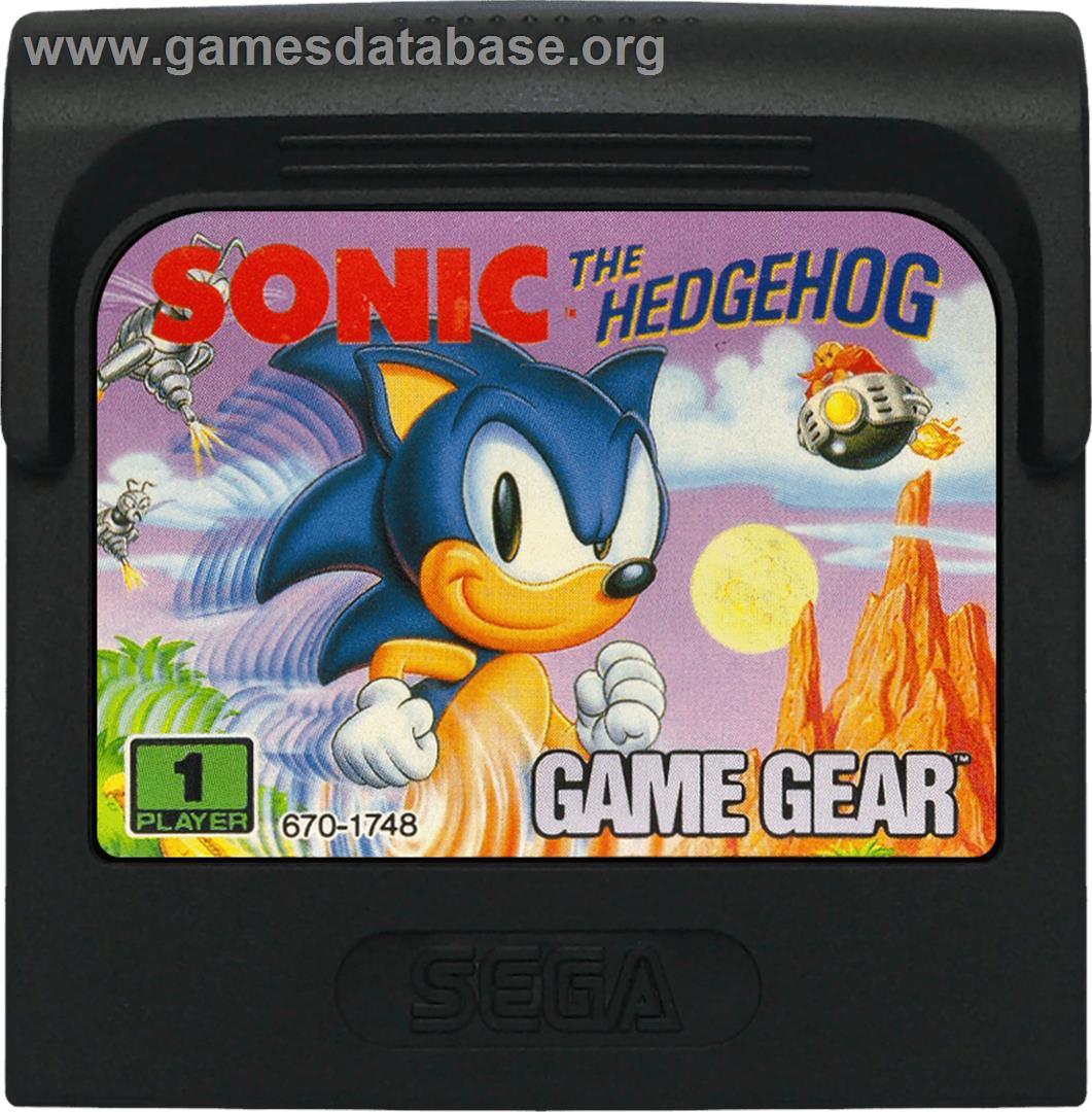 Sonic The Hedgehog - Sega Game Gear - Artwork - Cartridge