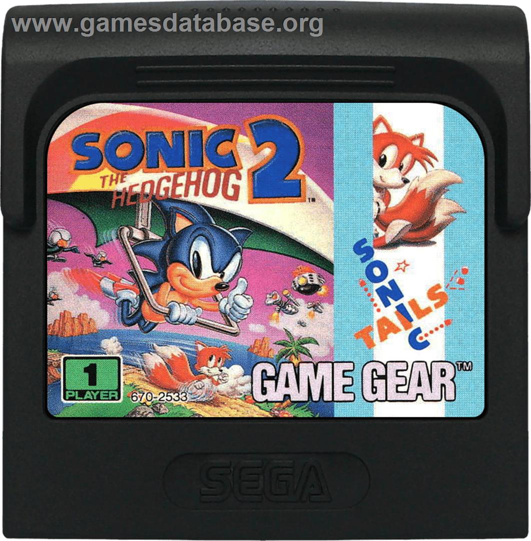 Sonic The Hedgehog 2 - Sega Game Gear - Artwork - Cartridge