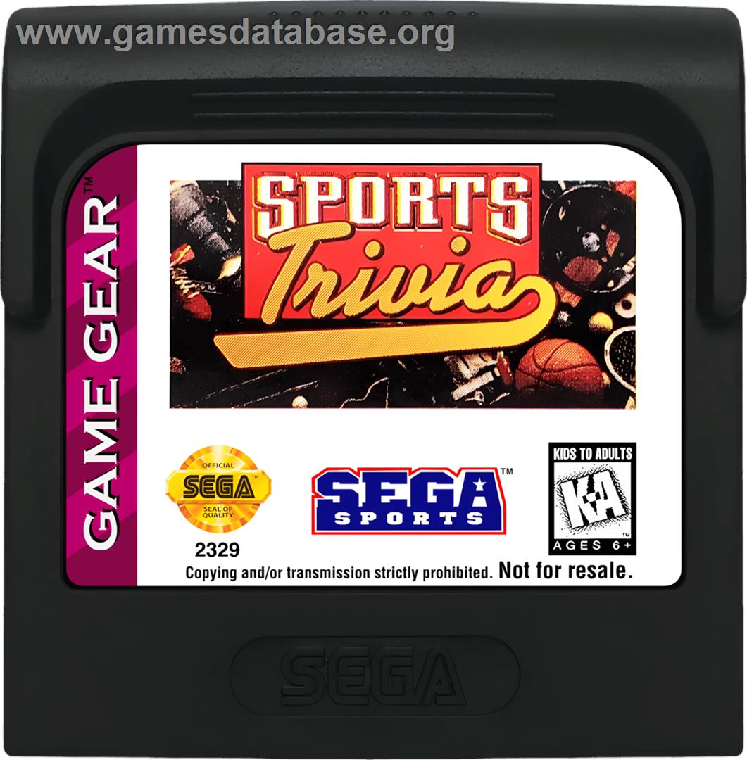 Sports Trivia - Sega Game Gear - Artwork - Cartridge