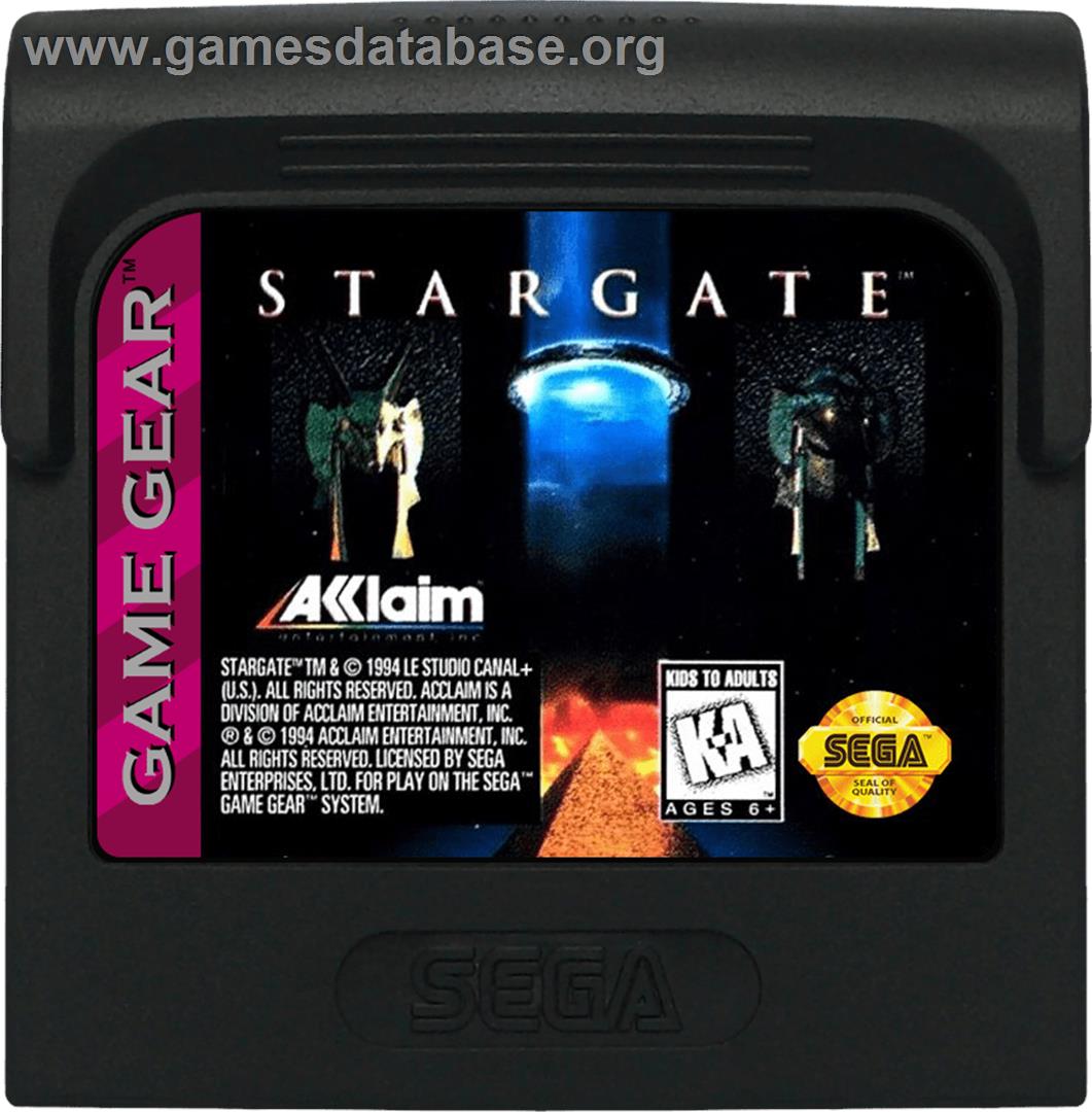 Stargate - Sega Game Gear - Artwork - Cartridge