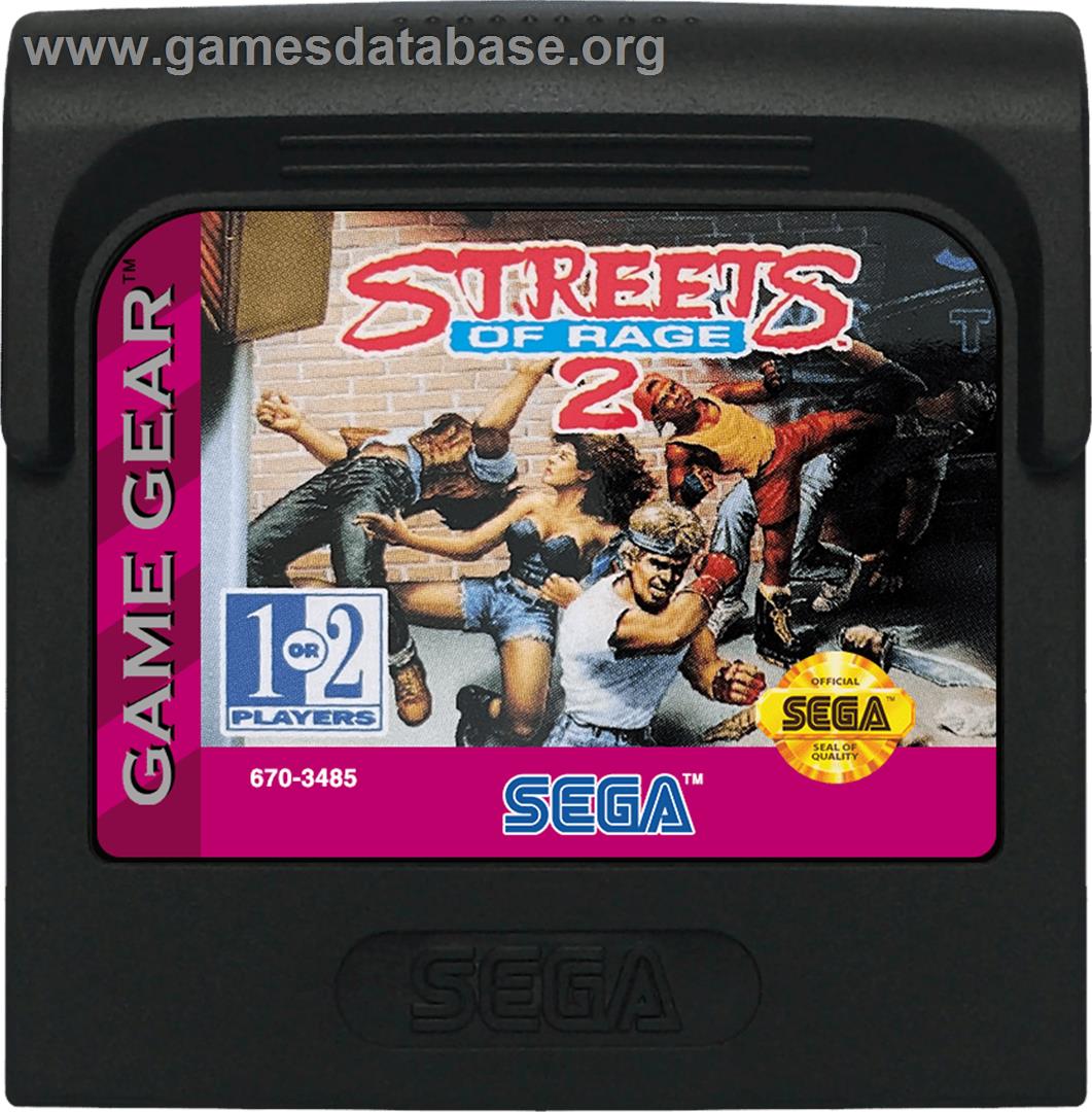 Streets of Rage 2 - Sega Game Gear - Artwork - Cartridge