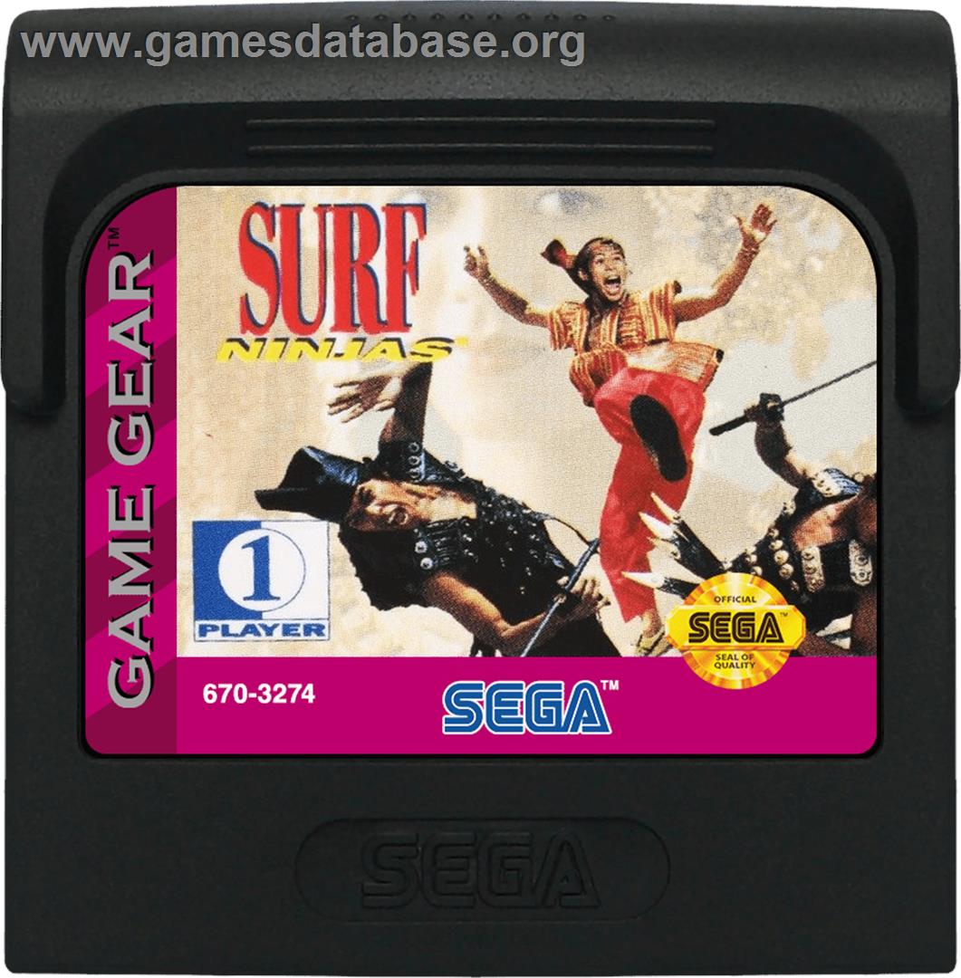 Surf Ninjas - Sega Game Gear - Artwork - Cartridge