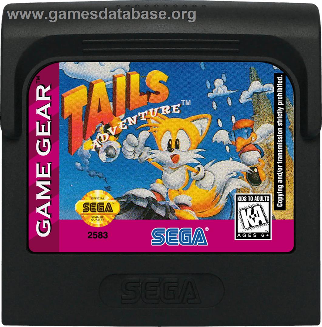 Tails' Adventure - Sega Game Gear - Artwork - Cartridge