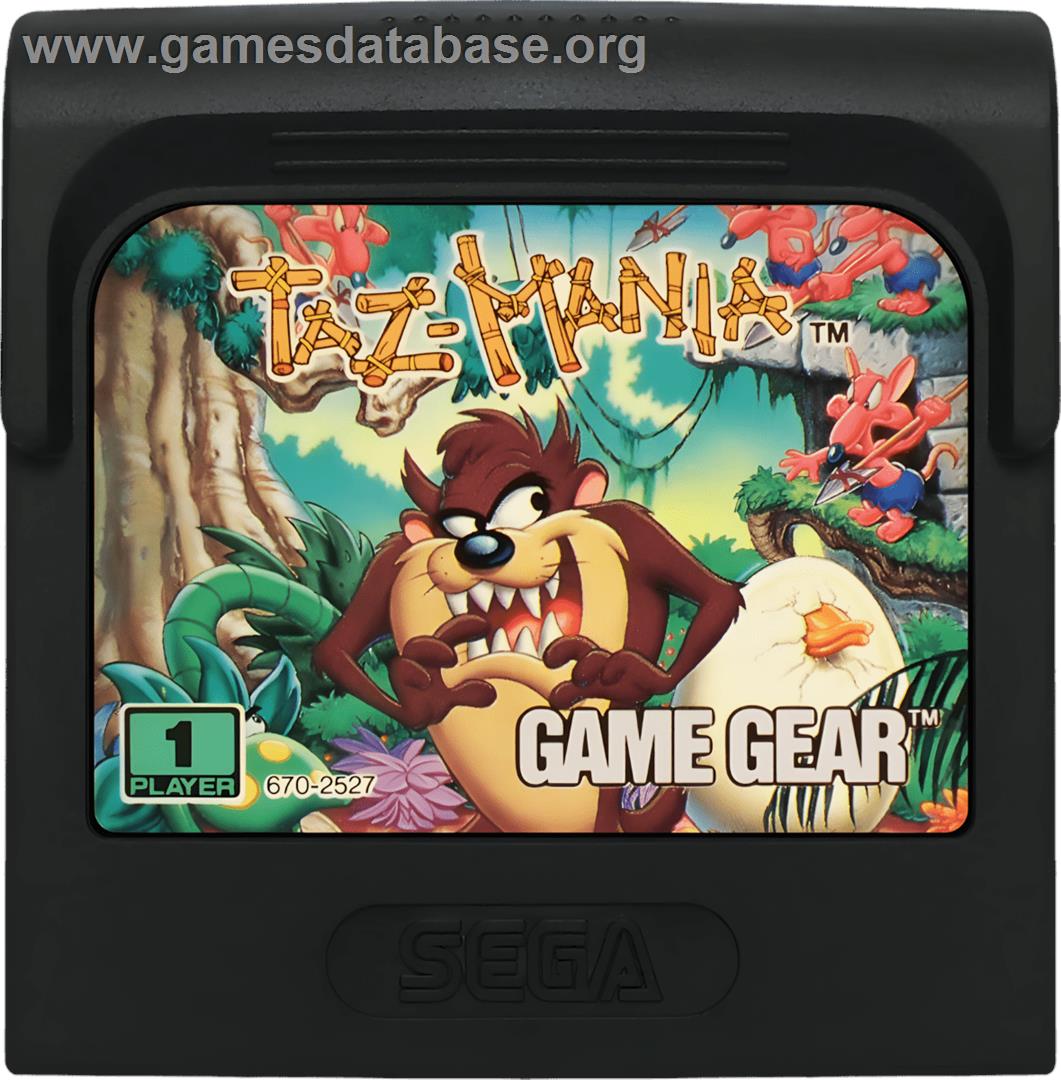 Taz-mania - Sega Game Gear - Artwork - Cartridge