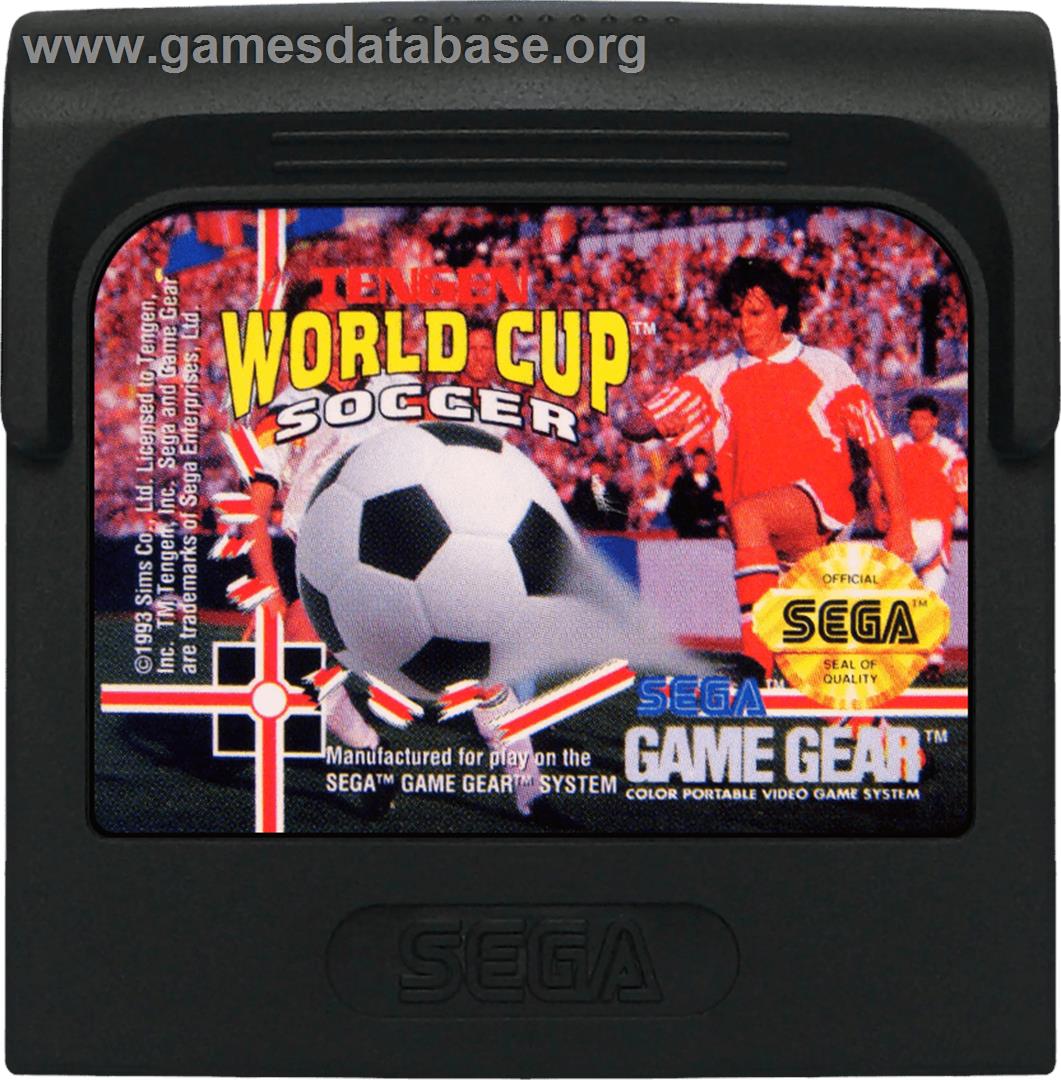 Tengen World Cup Soccer - Sega Game Gear - Artwork - Cartridge