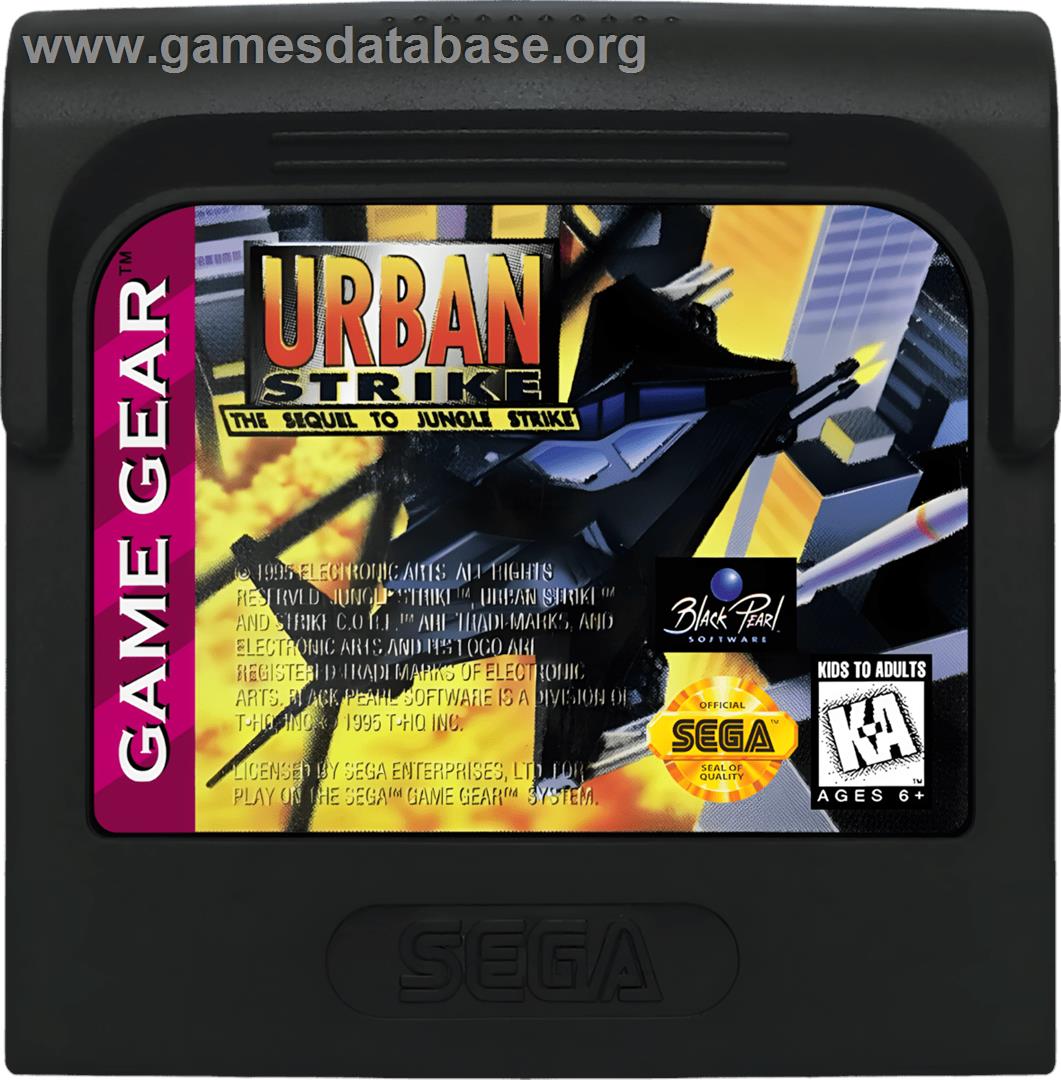 Urban Strike - Sega Game Gear - Artwork - Cartridge