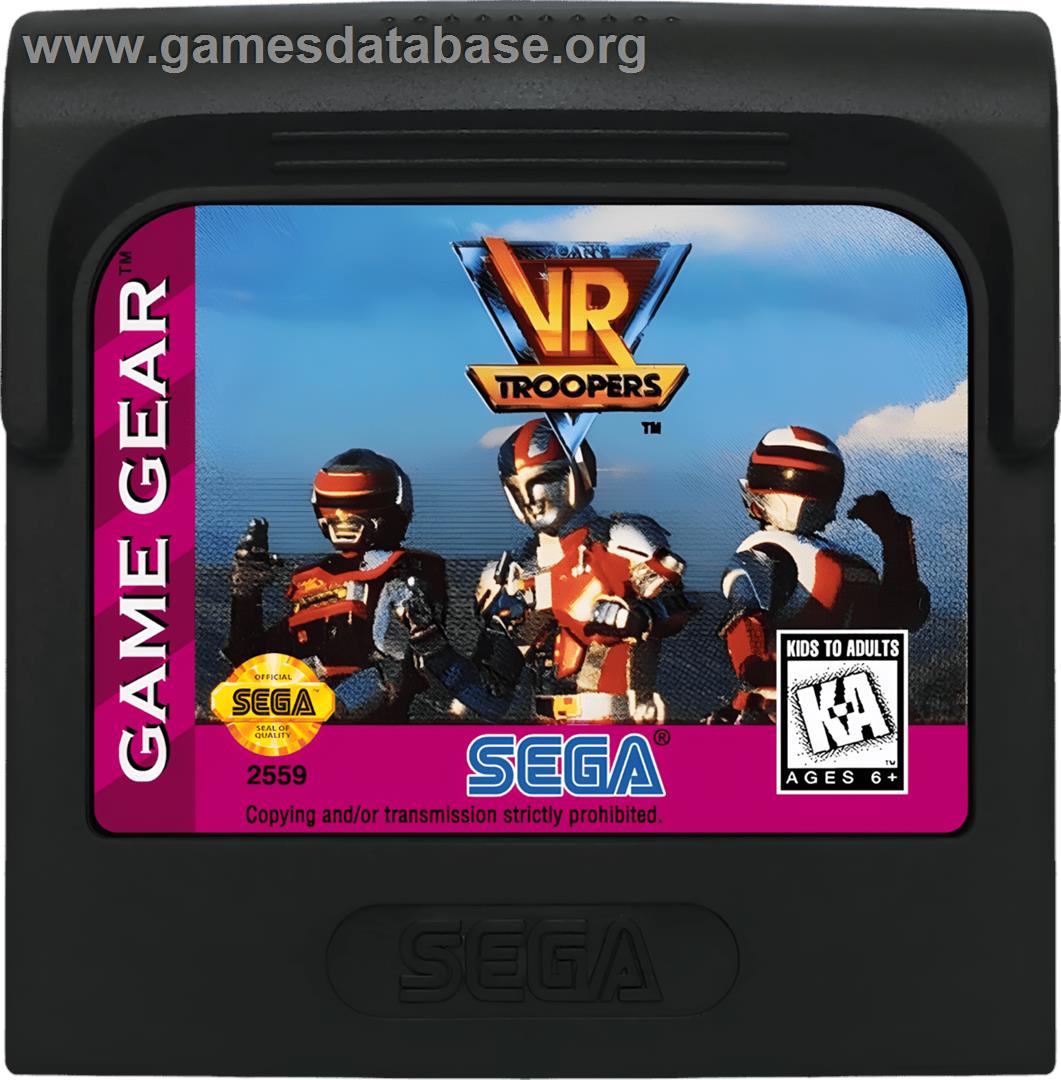 VR Troopers - Sega Game Gear - Artwork - Cartridge