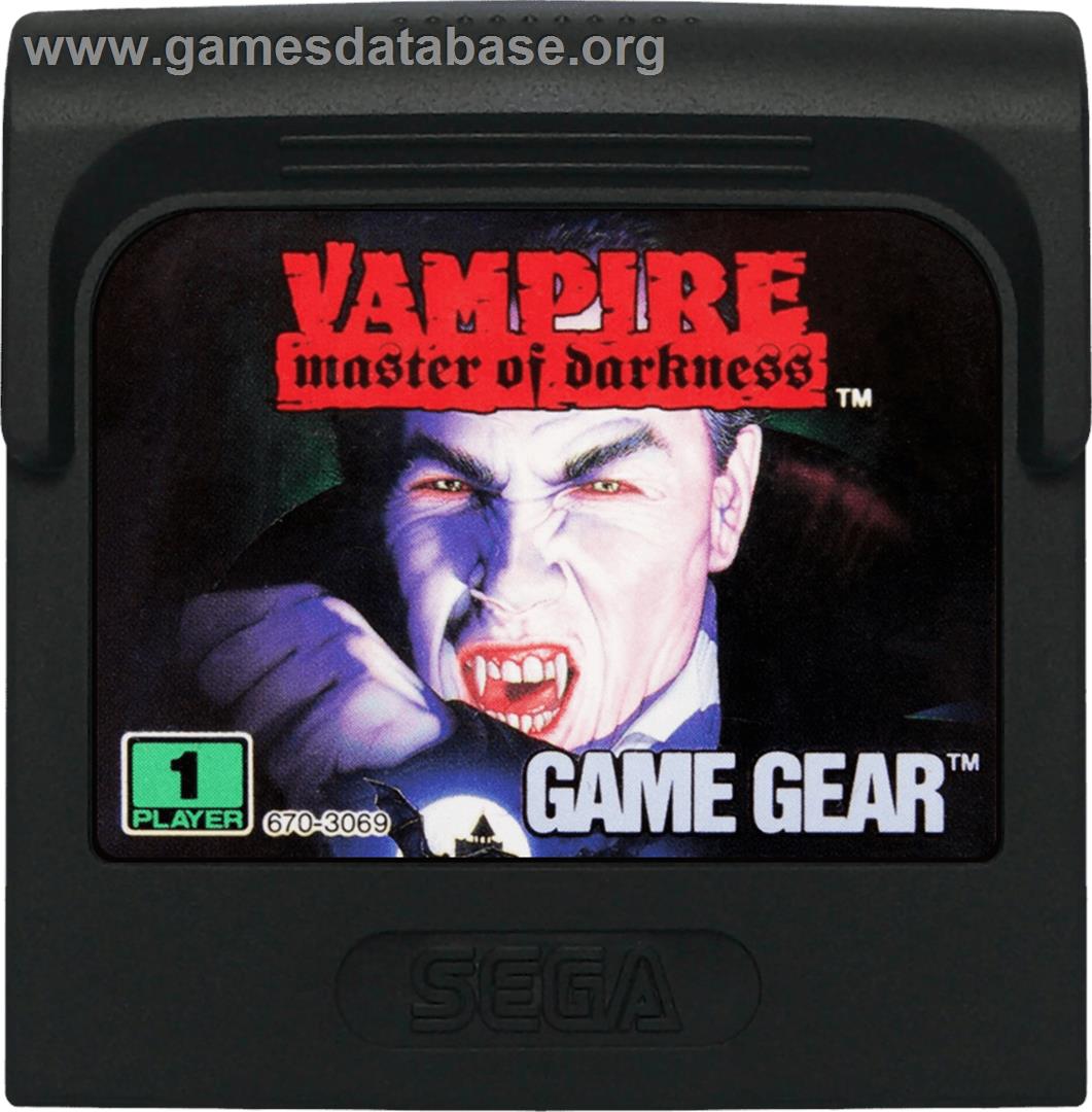 Vampire: Master of Darkness - Sega Game Gear - Artwork - Cartridge