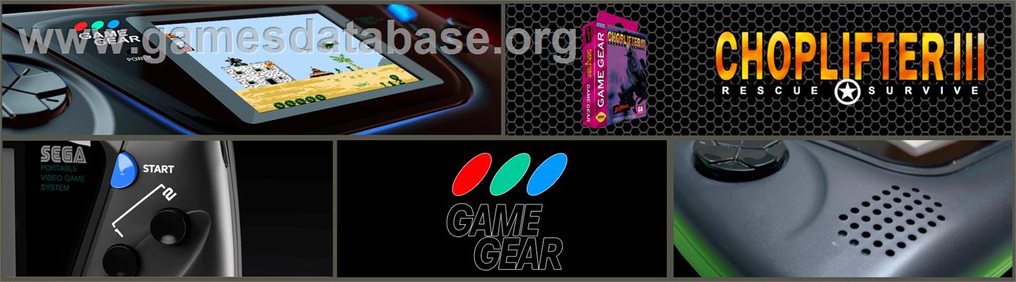 Choplifter 3 - Sega Game Gear - Artwork - Marquee