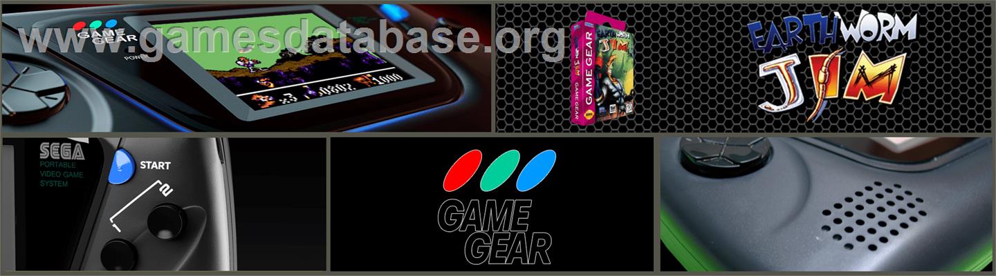 Earthworm Jim - Sega Game Gear - Artwork - Marquee