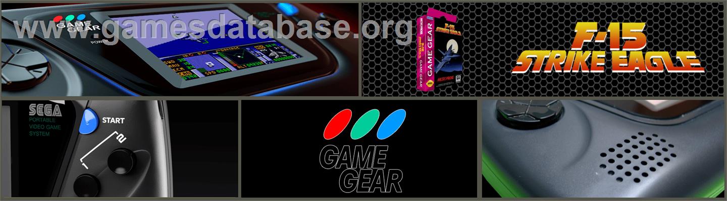 F-15 Strike Eagle - Sega Game Gear - Artwork - Marquee