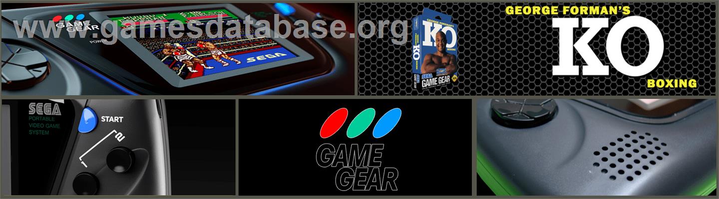 George Foreman's KO Boxing - Sega Game Gear - Artwork - Marquee