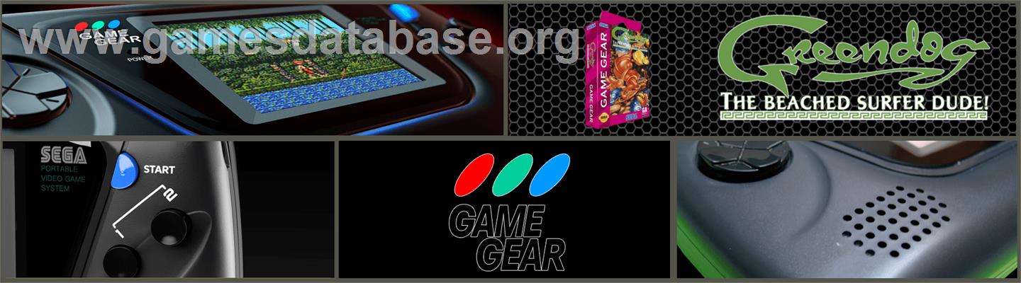 Greendog: The Beached Surfer Dude - Sega Game Gear - Artwork - Marquee