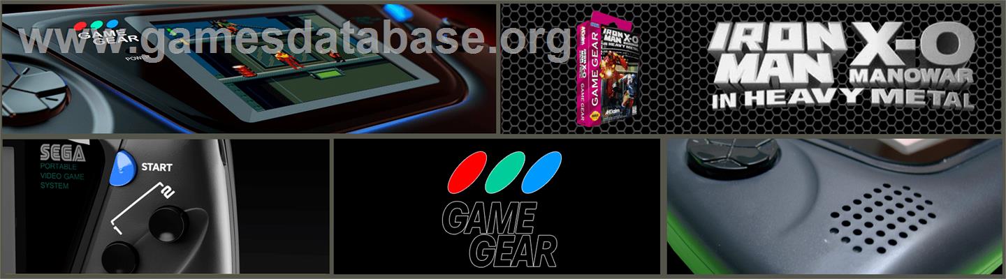 Iron Man / X-O Manowar in Heavy Metal - Sega Game Gear - Artwork - Marquee