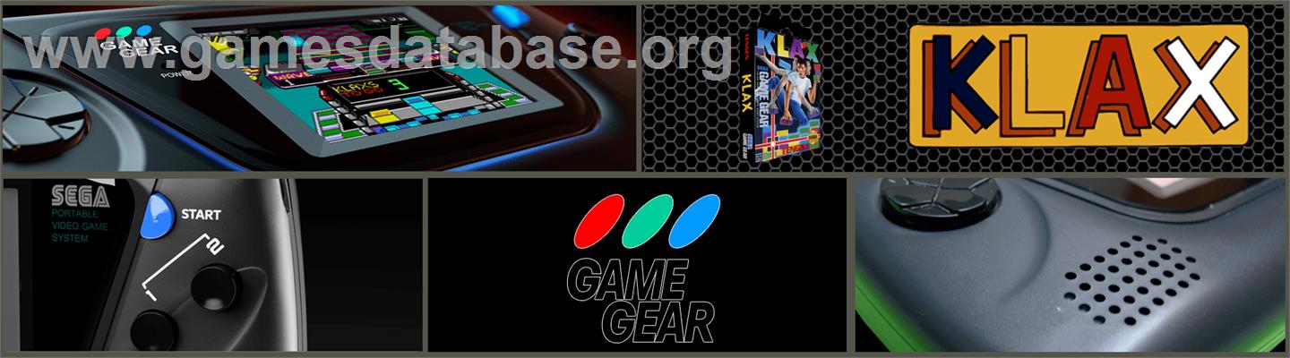 Klax - Sega Game Gear - Artwork - Marquee