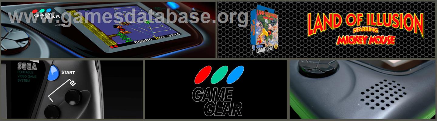 Land Of Illusion Starring Mickey Mouse - Sega Game Gear - Artwork - Marquee