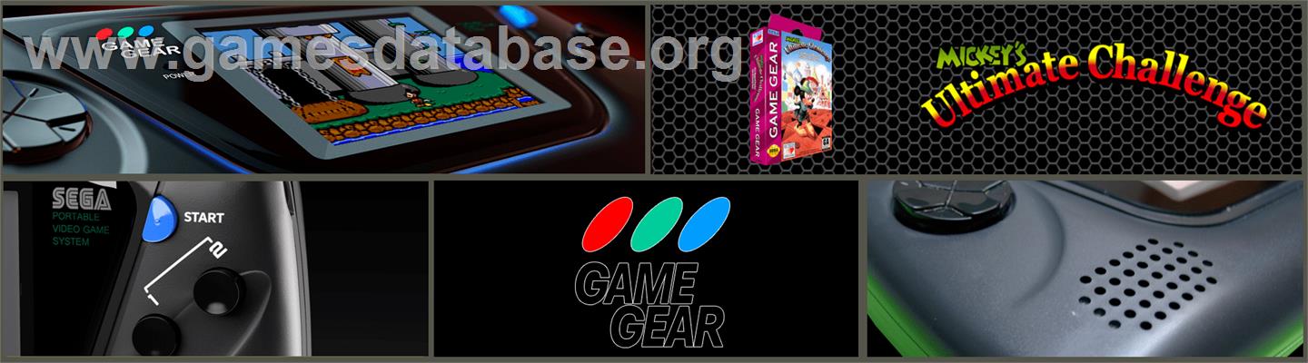 Mickey's Ultimate Challenge - Sega Game Gear - Artwork - Marquee