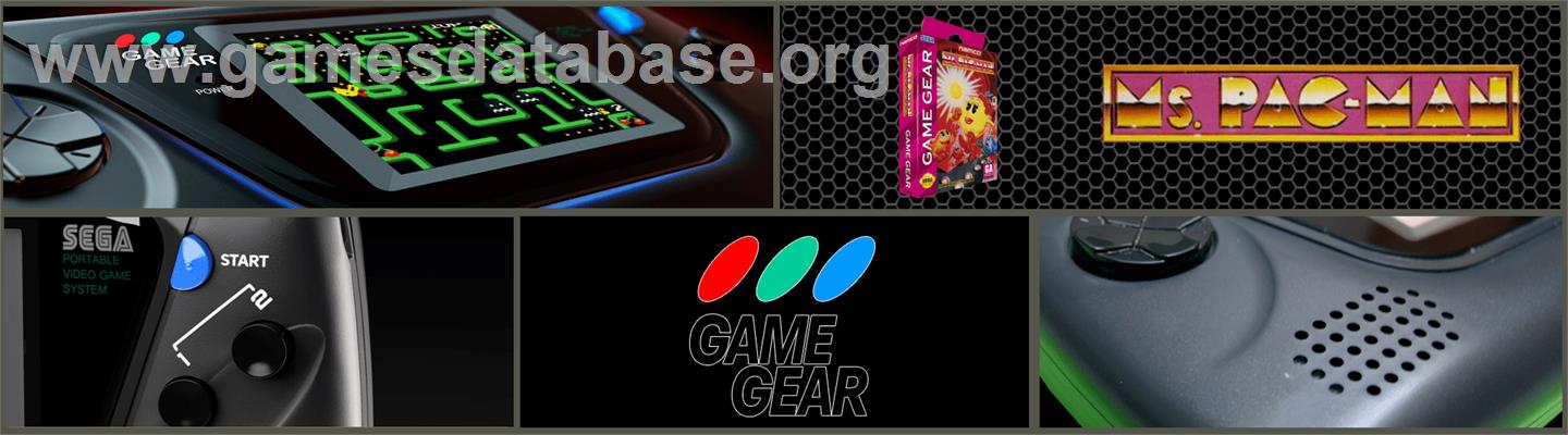 Ms. Pac-Man - Sega Game Gear - Artwork - Marquee