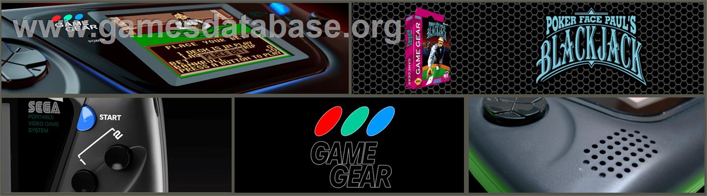 Poker Face Paul's Blackjack - Sega Game Gear - Artwork - Marquee