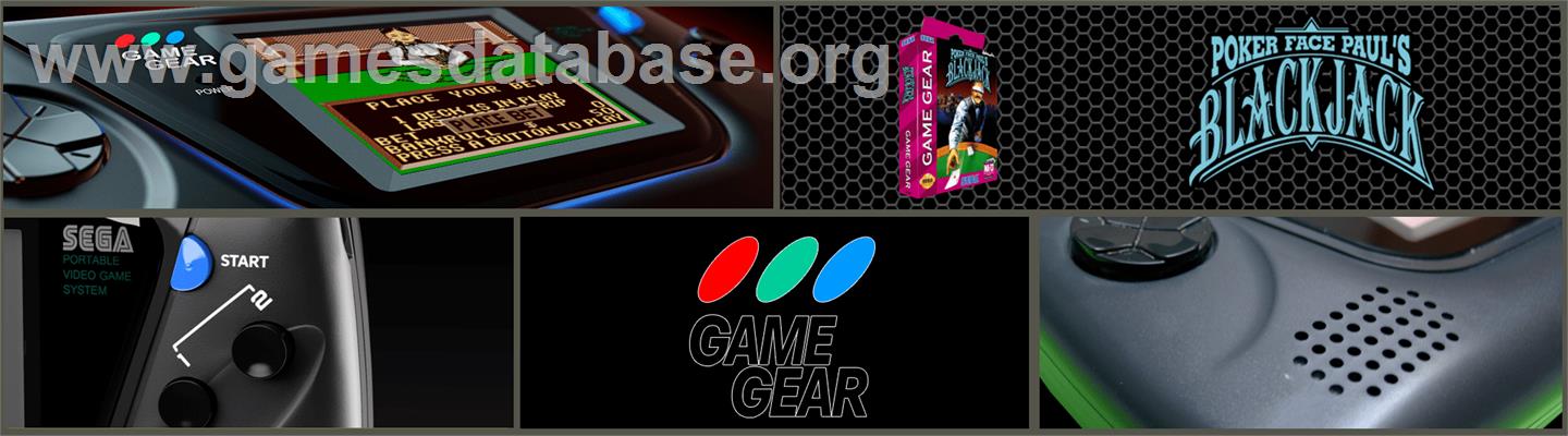 Poker Faced Paul's Blackjack - Sega Game Gear - Artwork - Marquee