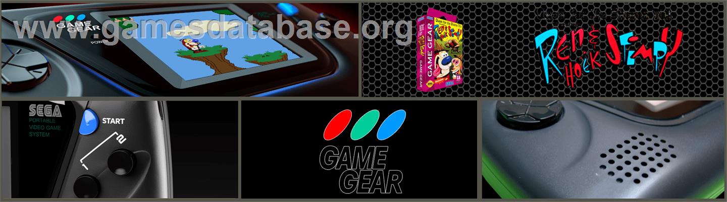 Quest for the Shaven Yak starring Ren Hoëk & Stimpy - Sega Game Gear - Artwork - Marquee