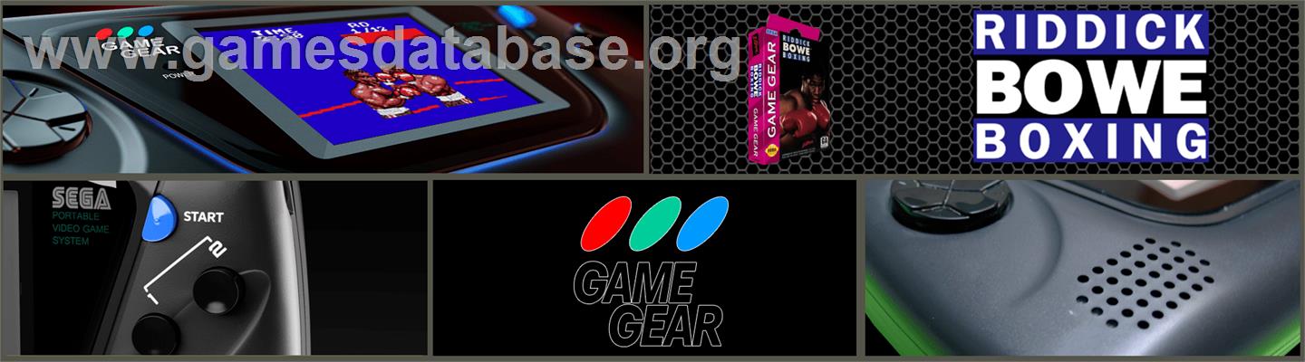 Riddick Bowe Boxing - Sega Game Gear - Artwork - Marquee