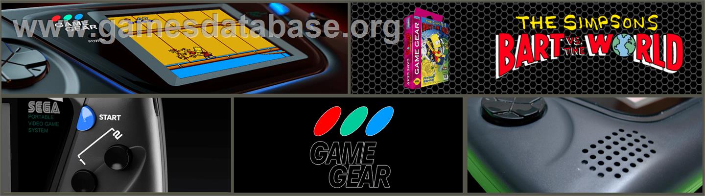Simpsons - Bart Vs The World, The - Sega Game Gear - Artwork - Marquee